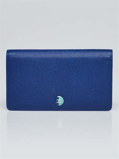 chanel dark blue wallet|Chanel Dark Blue/Green Leather L.